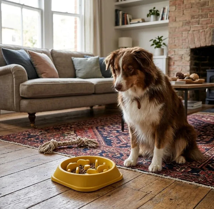 Comment empêcher un chien d'avaler sans mâcher ? Image