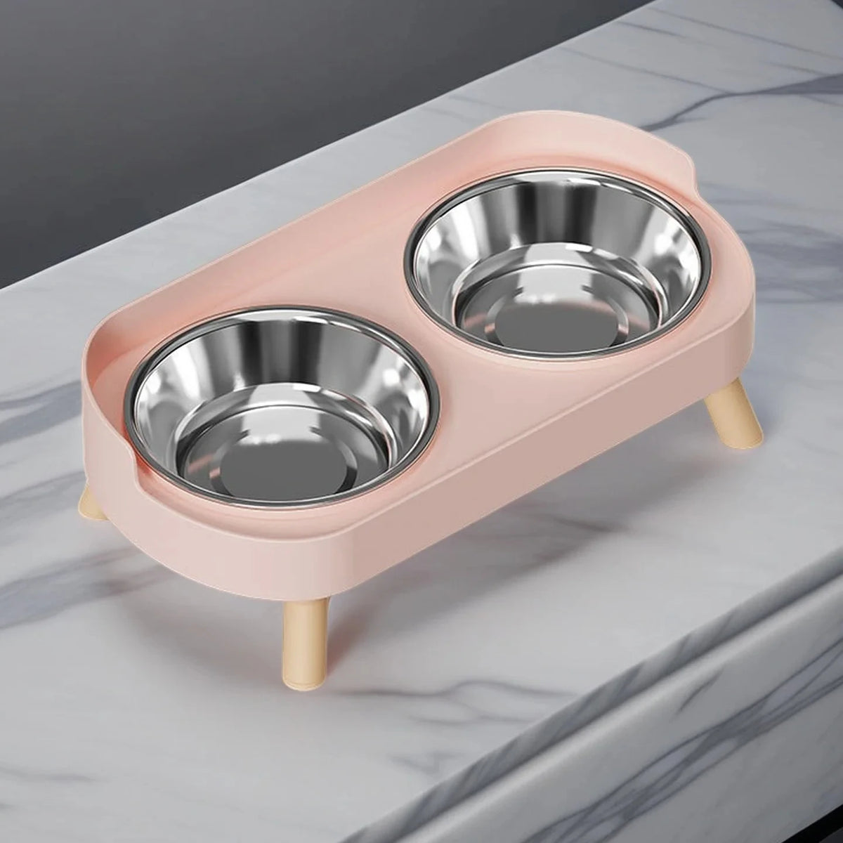 gamelle 2 en 1 inox rose