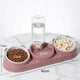 gamelle 3 en 1 chat rose avec taille 