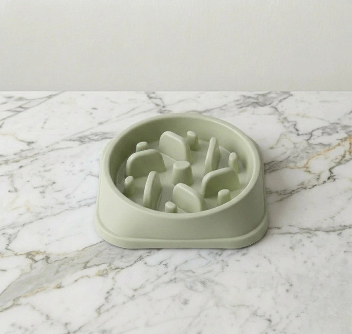 gamelle anti-glouton chien à picots arrondis verte
