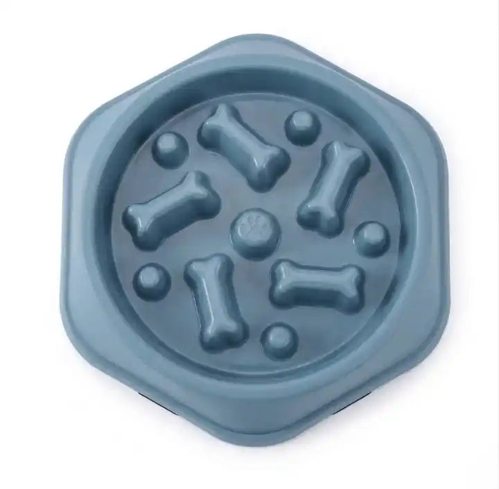 gamelle anti-glouton chien design os vue du dessus