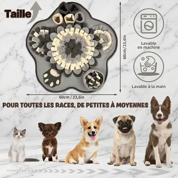 Tapis de fouille anti-glouton pour chien