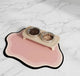 tapis de gamelle rose avec 2 gamelle